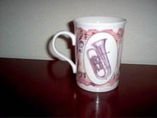 Musical Instruments Elite Fine Bone China Cup/Mug  4" High   Made in England