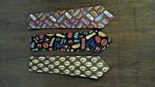 Men's Classic Silk Ties Leisure Collection Lot of 3 ties New 