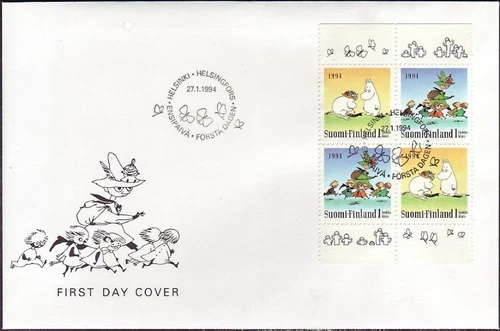 Moomin Troll Sheet Finland Mint FDC 1994