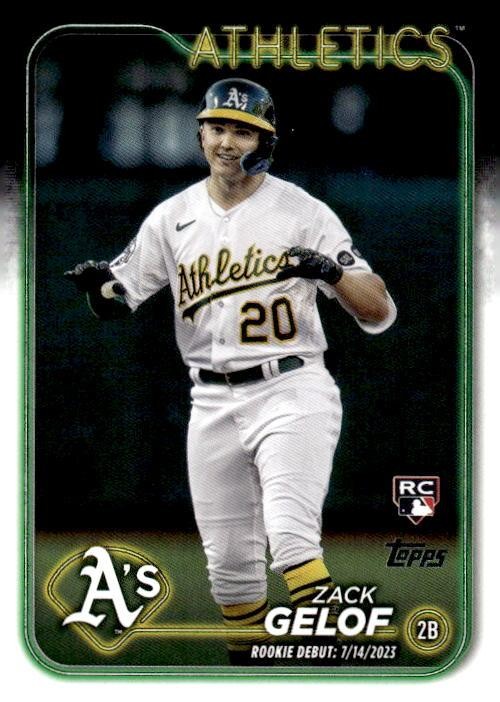 2024 Topps Update #US131 Zack Gelof Black #/74 Oakland Athletics