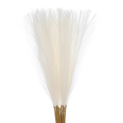 18Pcs Pampas Artificial Grass,21'' Fake Pampas for Wedding Decoration,Cream