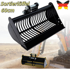 23,6 Zoll Minibagger Bagger-Siebeimer Sieblöffel Siebschaufel 60cm Sortierlöffel