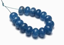 GRANDIDIDIERITE Perles rondelles bleu aqua 8 mm NATUREL 15 pièces