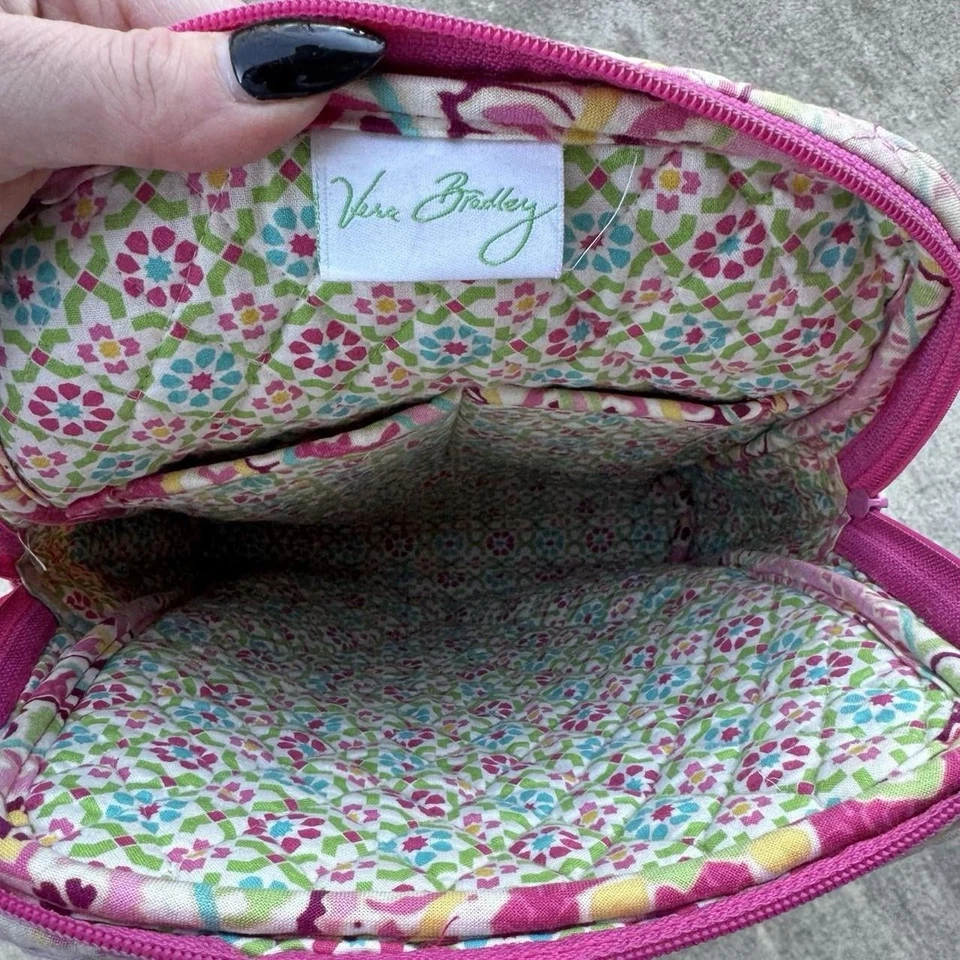 Mochila Vera Bradley Capri Melón Rosa Paisley Acolchada Algodón Retirada 2008 Foto 4 de 4