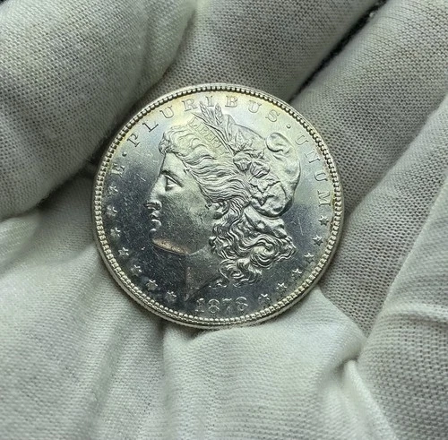 1878 S US Morgan Silver Dollar $1 Unc Details (Cleaned) Q262