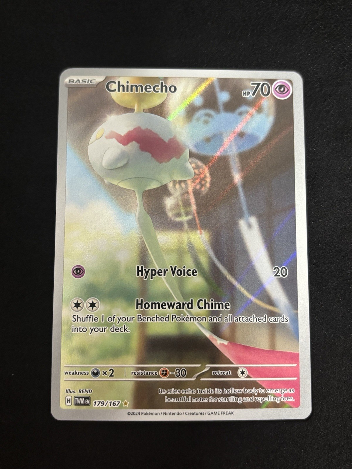 Chimecho 179/167 Sv06: Twilight Masquerade Holo Pokemon TCG - NM