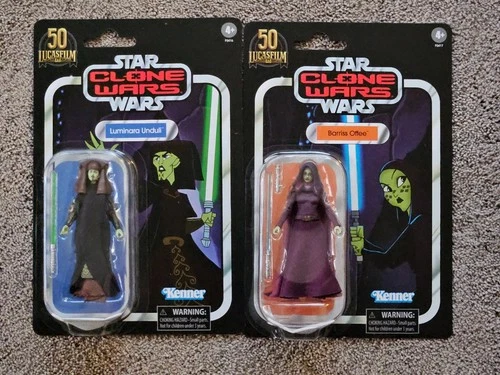 Star Wars Clone Wars Vintage Collection LUMINARA UNDULI and Barriss Offee