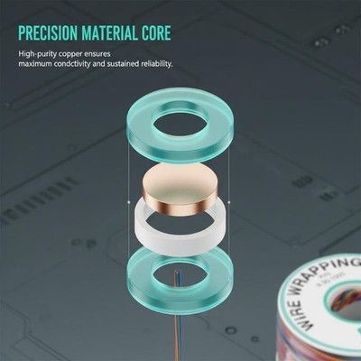 1 Roll 250 Meters 8 Wire Colored Insulation Wrapping Tinned Copper Test Cable