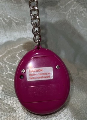 BANDAI Original 1997 Tamagotchi Virtual Pet Dark Pink & Yellow