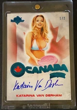 2014 Benchwarmer KATARINA VAN DERHAM Hockey O CANADA Blue Auto/2 ST PAULI GIRL
