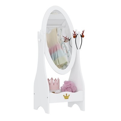 Full Length Mirror, Free-Standing Dressing Mirror with Adjustable Viewed, Woo...
