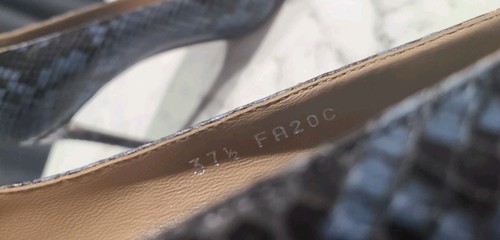 Nuevo Michael Kors Gretel Cuero Estampado Azul Talla IT 37.5/7 - Imagen 6 de 8