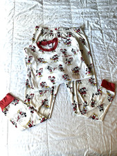 Pottery Barn Kids Disney Mickey Mouse Holiday Pjs Long Johns L Adult pajamas