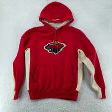 Minnesota Wild Hoodie Mens Small Red Exclusive Club NHL Hockey Sports Sweatshirt