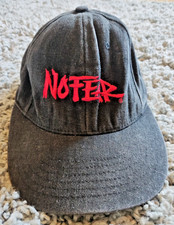 No Fear Cap Black And Red Snapback Made In U.S.A 100% Cotton