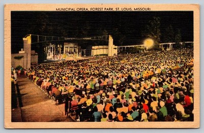 Vintage Municipal Opera Forest Park St. Louis Missouri Postcard