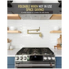 Solid Brass Pot Filler Faucet Polished Brass