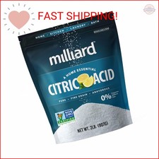 Milliard Citric Acid Powder Food Grade, 2 lb Bag, Bulk, 100 Pure Citric Acid Fo