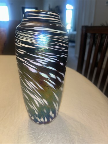 Rosetree Blown Glass Vase by Mark Rosenbaum – Signed Handcrafted New Orleans ‘97 - Picture 3 of 3