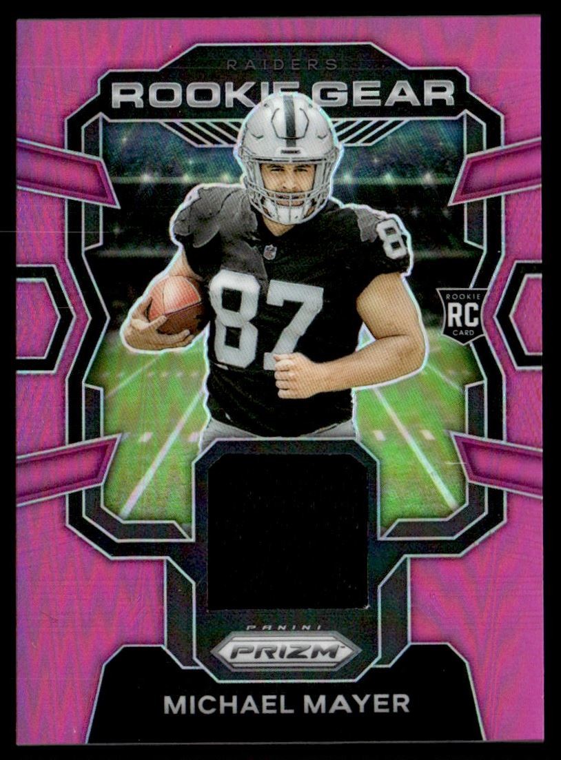 2023 Prizm Rookie Gear Pink Prizms Michael Mayer Rookie Jersey 1 color Las Vegas
