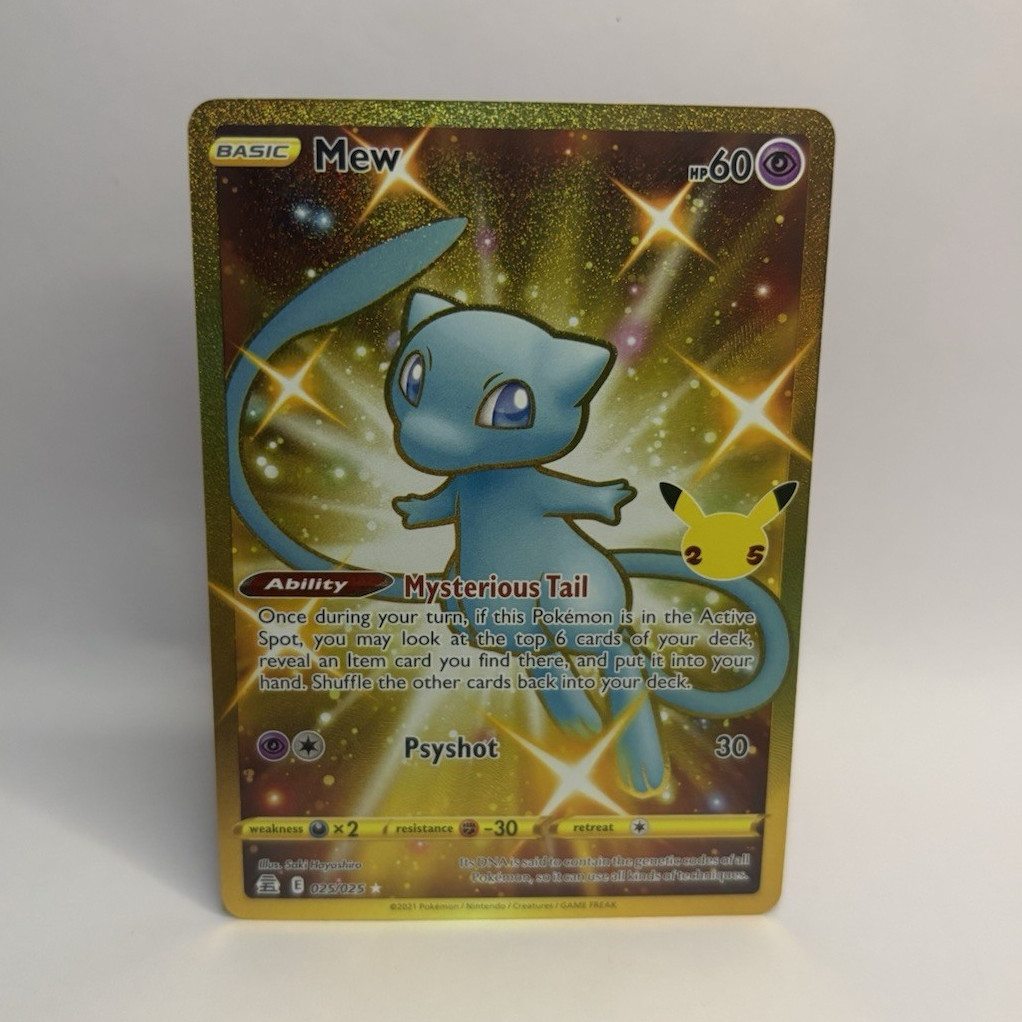 Pokémon TCG Mew 025/025 Celebrations Secret Rare Holo English 2021