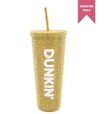 Dunkin Holiday GOLD  24oz Limited Edition 2025 Studded Bling BRAND NEW