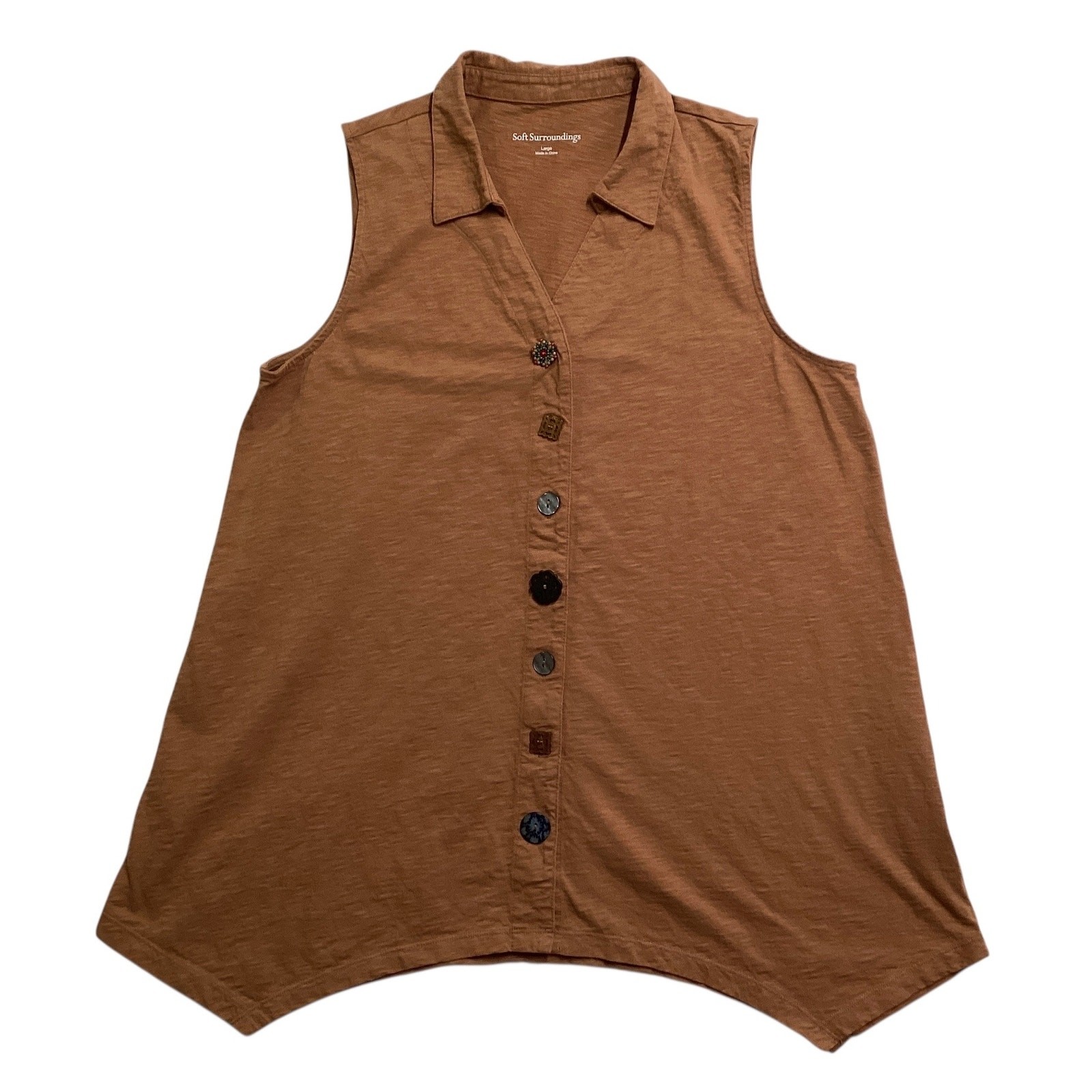 Soft Surroundings Danielle multi-button knit tuni… - image 2