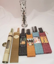 Incense Stick Burner Metal Tower w/6 Packages Various Incense From PIER 1