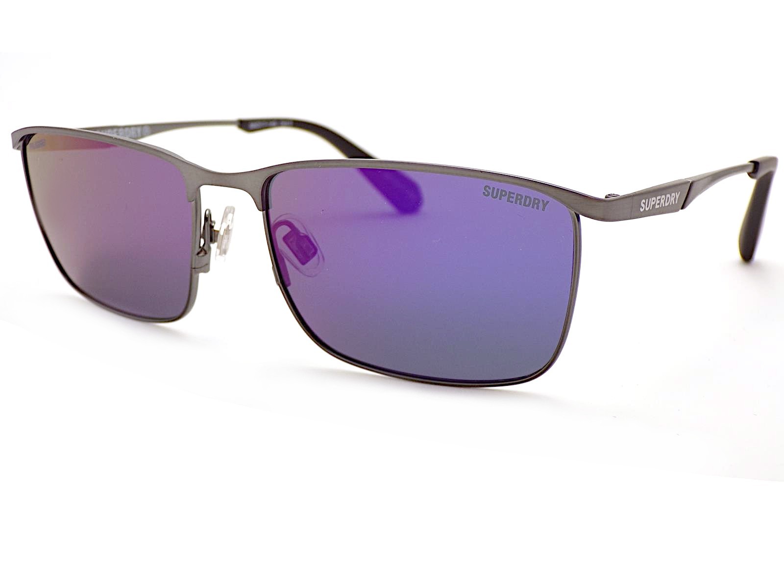 Superdry SDS 5018 Sunglasses Satin Gunmetal with Blue Mirrored CAT.3 Lenses 005