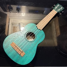 Kala KA-MRT-BLU-S Ocean Blue Watercolor Meranti Soprano Ukulele