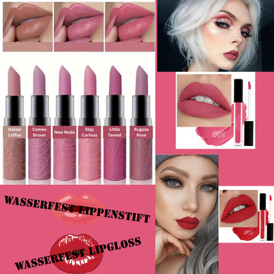Wasserfest Feuchtigkeitsspendender Langanhaltend Lippenstift Lipstick Make-Up
