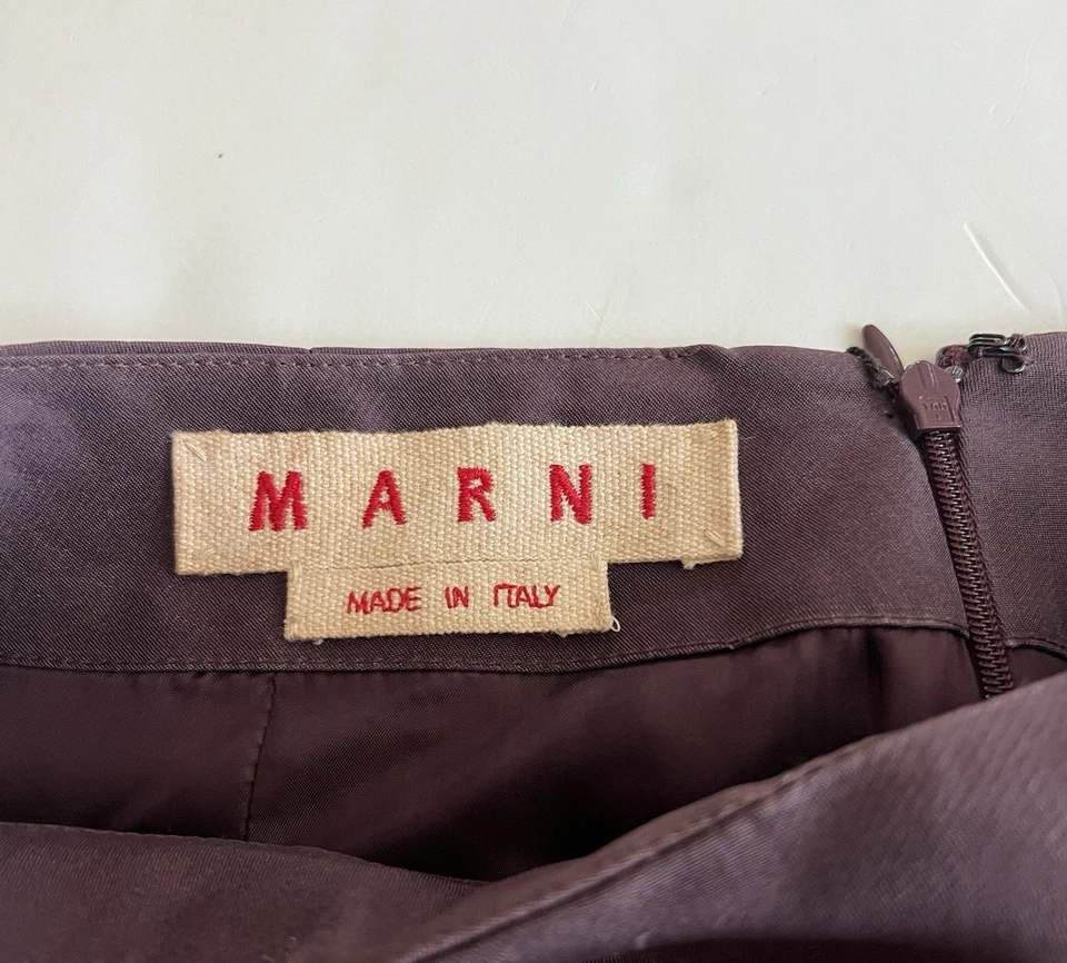 Falda juntada Marni púrpura profundo, talla M Foto 3 de 4