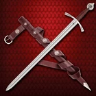 HAND-FORGED TEMPLAR SWORD WITH SCABBARD AND BELT WS501691