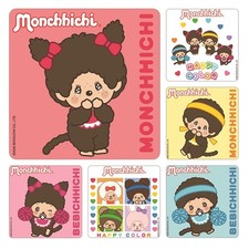 25 (Licensed) Monchhichi Stickers, 2.5" x 2.5" each, Party Favors