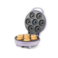 Mini Doughnut Maker Easy Clean Non-Stick Cooking Plates Purple Giles & Posner