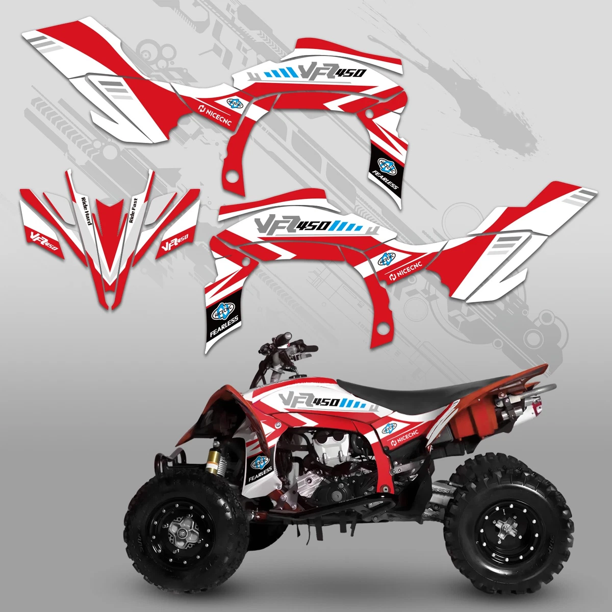 Kit Graphique Personnalisable Pour Yamaha YFZ 450R (2009-2013) - Stickers Haute Qualité