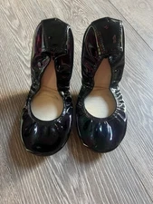 Storehouse Flats Midnight Moonbeam Size 11 Holographic Foldable Ballet Flats New