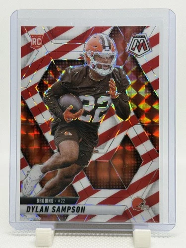 2025 Panini Mosaic Dylan Sampson #355 Rookies Red and White Stripe Prizm RC