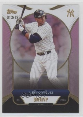 2025 Topps Welcome to the Club: 3x MVP Pink Foil 13/125 Alex Rodriguez #11 16wc
