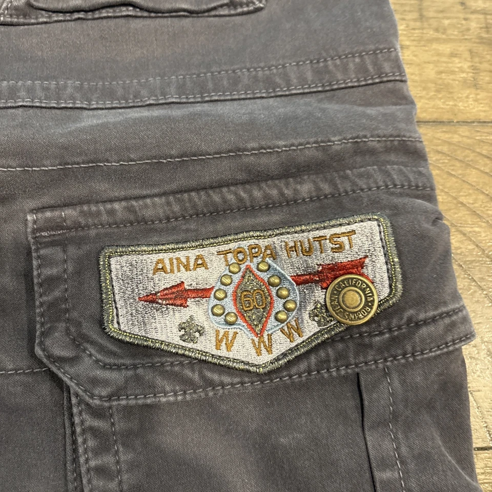 Robin’s Jean Azul Carga Hombre Talla 38 Cintura Militar Cristales Tachonados De Colección Foto 3 de 4