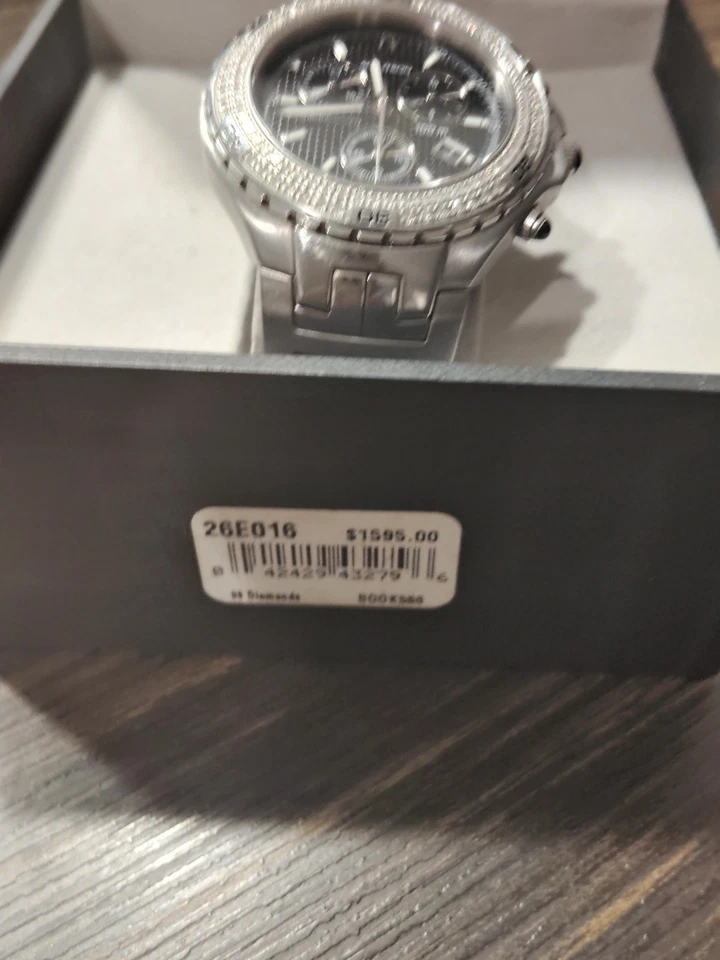 Bulova Accutron Men's Watch Chrono Real Diamonds All S/S Swiss 26E03 PH9 - Image 4 of 4