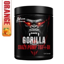 GORILLA Crazy Pump+TST+GH 620g  Pre Workout Energy Focus Powder Black Hammer USA