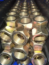(50) 5/8  x  18 Grade 8 Hex Nuts Yellow Zinc Hardened Steel 5/8-18 Fine Thread
