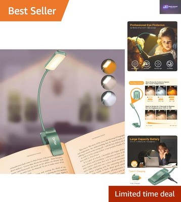Flexible 9 LED Reading Light with 360° Neck & 3 Modes   Portable & Rechargeable