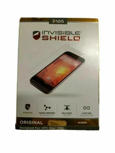 Protector de pantalla resistente a arañazos Zagg grado militar para HTC One (m8) - transparente Foto 2 de 3