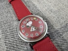 1970s Timex Snoopy Tennis Red MYSTERY BALL Mechanical Watch - Vintage working