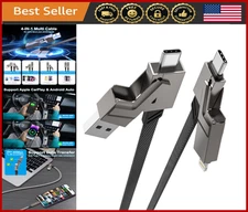 4 in 1 Multi Charging Cable 60W USB C iPhone iPad Samsung 3Ft