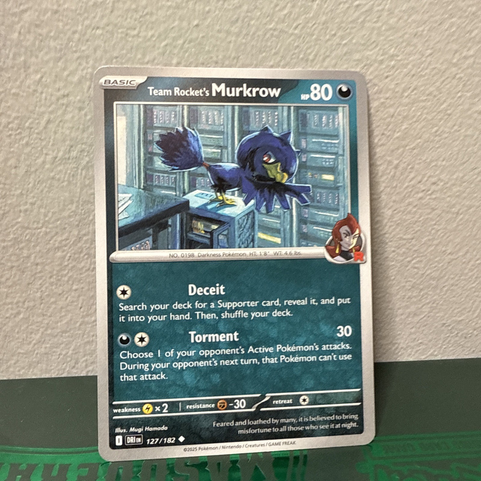 Team Rocket's Murkrow 127/182 Sv10: Destined Rivals Regular