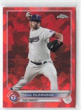 Dane Dunning 2022 Topps Chrome Sapphire Edition Orange #/25 #411 Texas Rangers