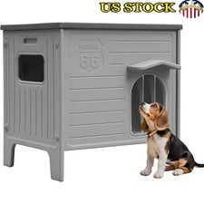 Waterproof Insulated Outdoor Dog House Elevated Design Easy Clean Medium Size US